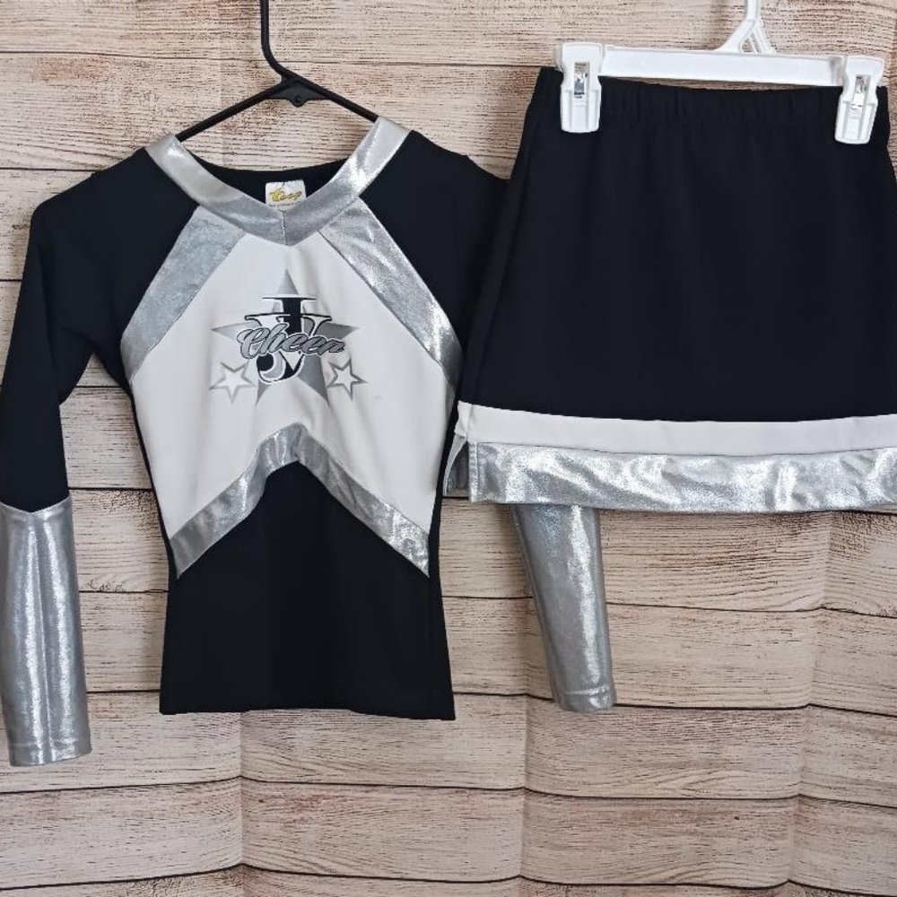 Silver Cheerleader uniform Youth set